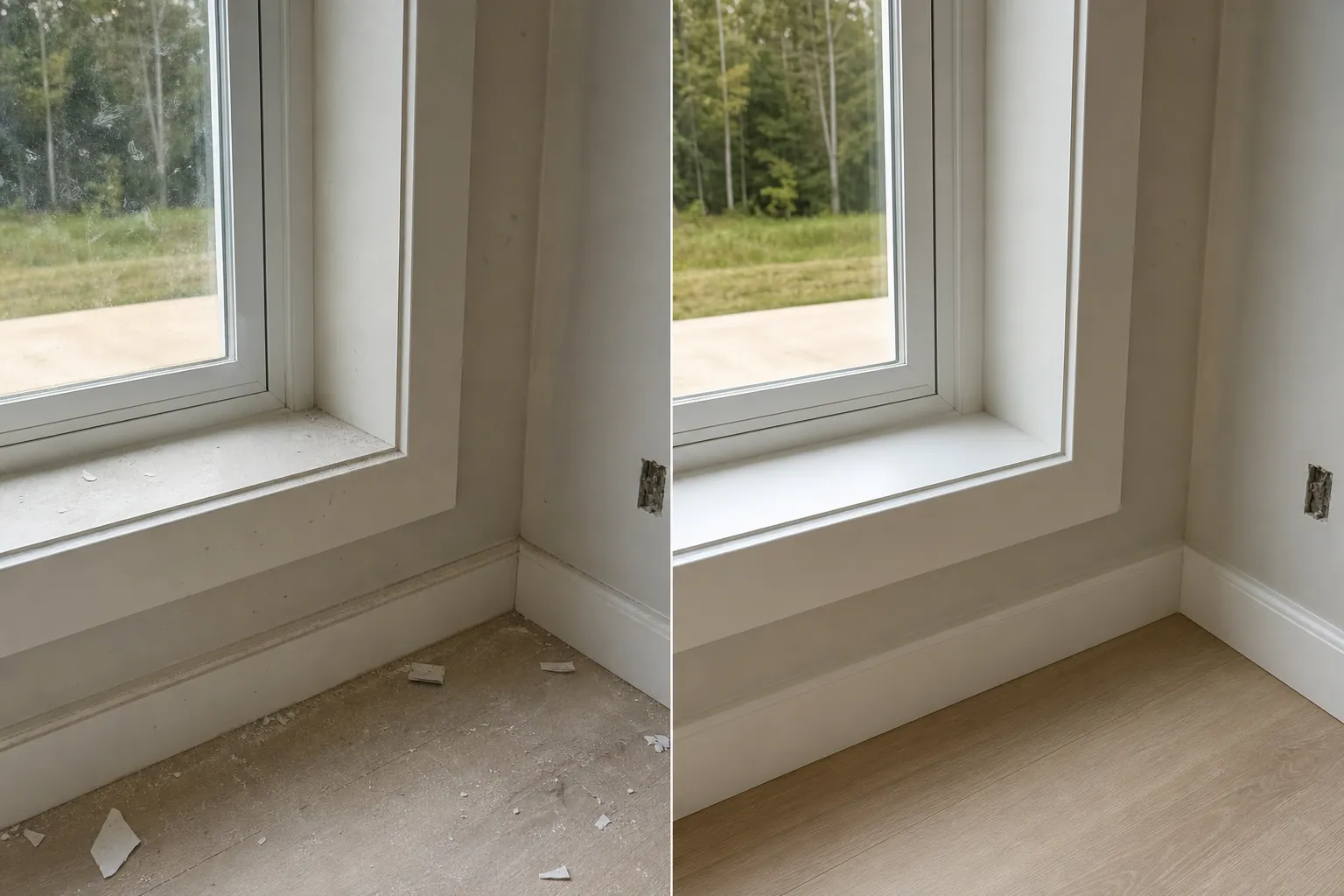 Representative before-and-after new-home cleaning preview
